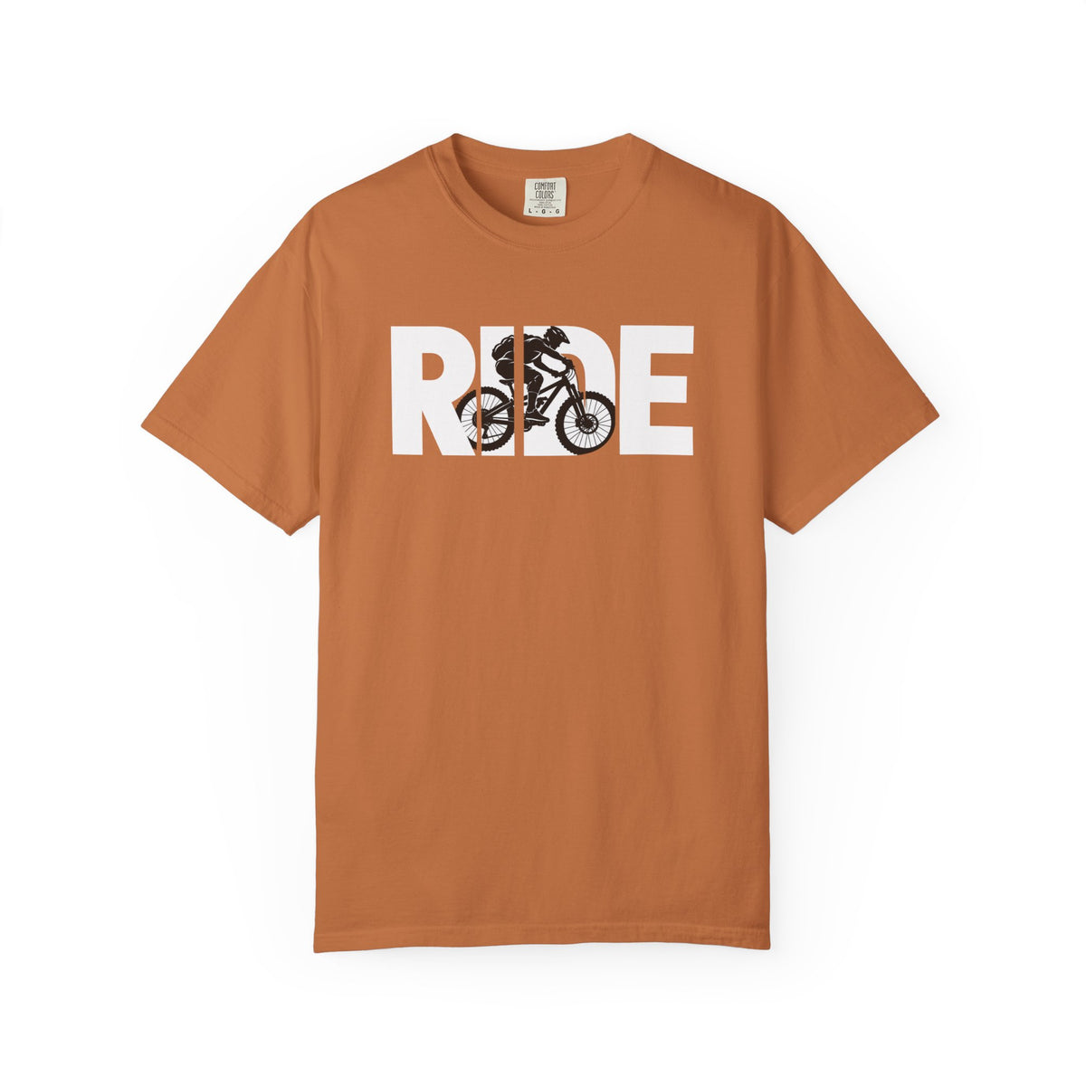 RIDE Mountain Bike T-Shirt | Mountain Biker Graphic | Comfort Colors Tee