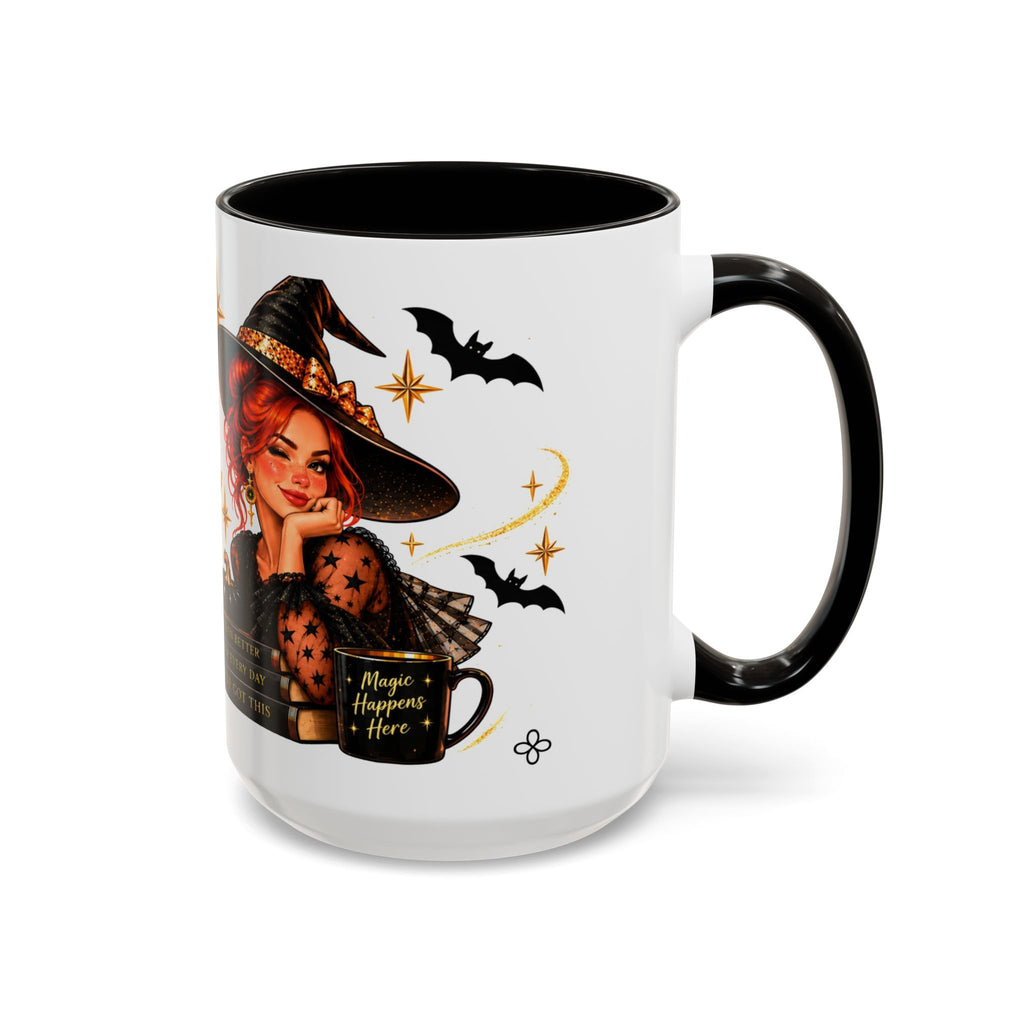 Halloween Mug, Cute 15oz Fall Coffee Mug, Funny Spooky Halloween Gift | DON'T BE AFRAID TO BECOME MORE, Inspirational Mug