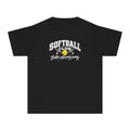 Softball Club Youth T-Shirt | Better With Every Swing | Girls Softball Comfort Colors Youth Tee