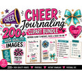 Cheer Journaling Clip Art Bundle, 200+ Printable Cheer Images, Cheerleader Journal Cut Aparts, Planner Stickers, Cheer Notebook Decor
