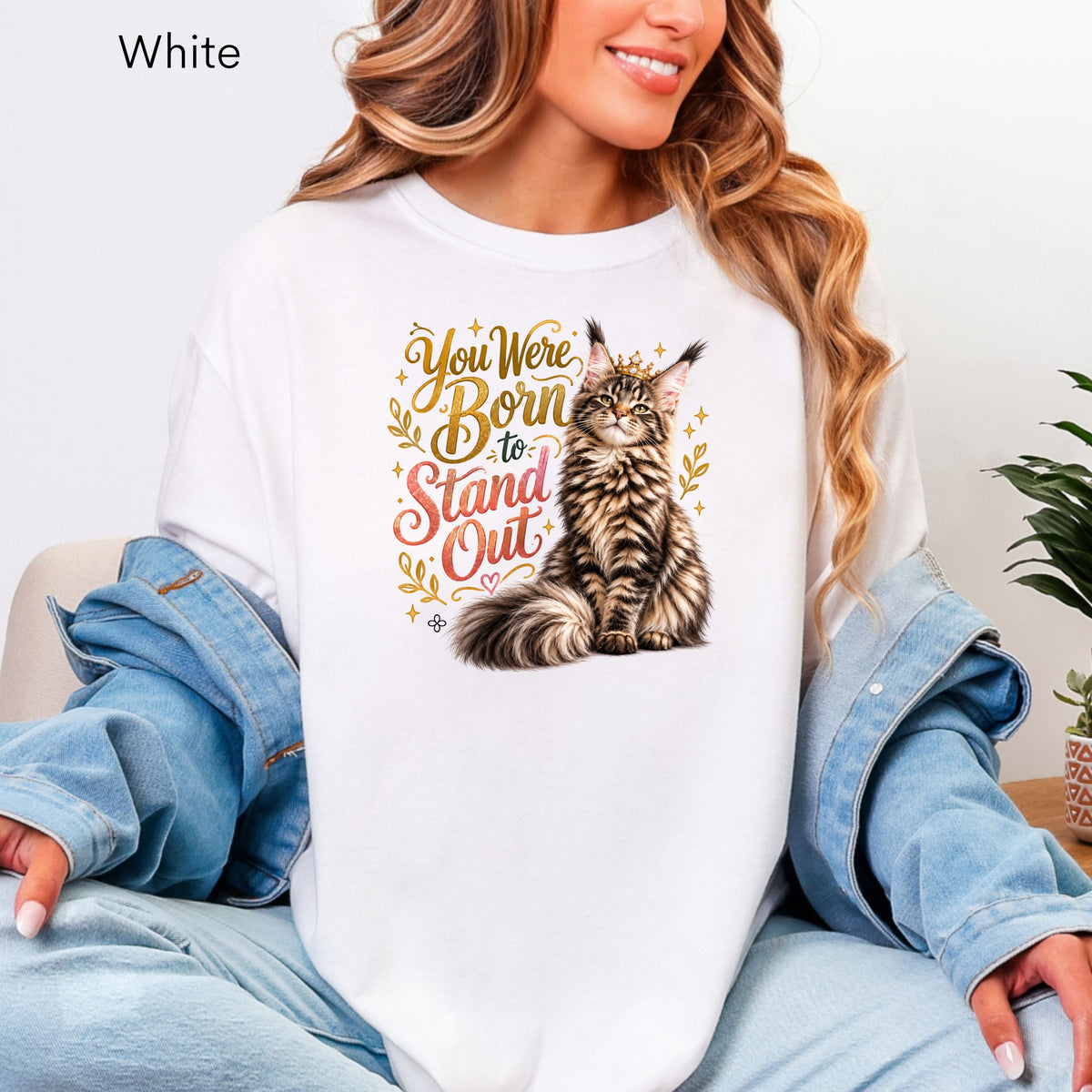 You Were Born to Stand Out - Women's Comfort Colors Motivational Cat / Pet T-Shirt for Women - Inspirational Tee - Comfort Colors Shirt