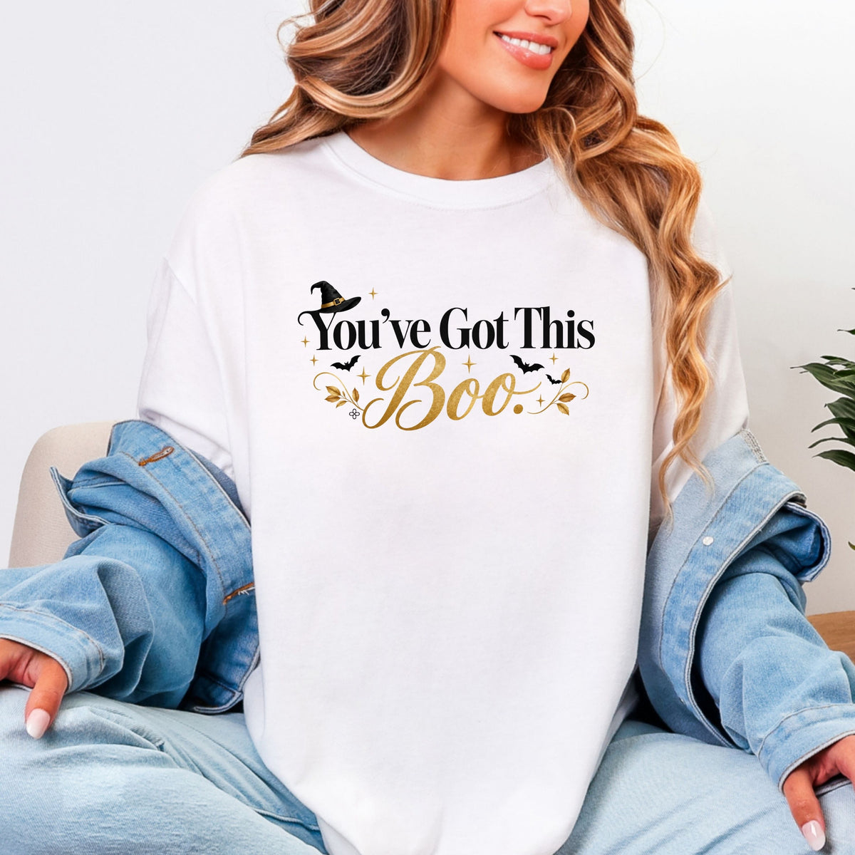 Inspirational Halloween T-Shirt - You've Got This BOO - Women's Comfort Colors Motivational Shirt
