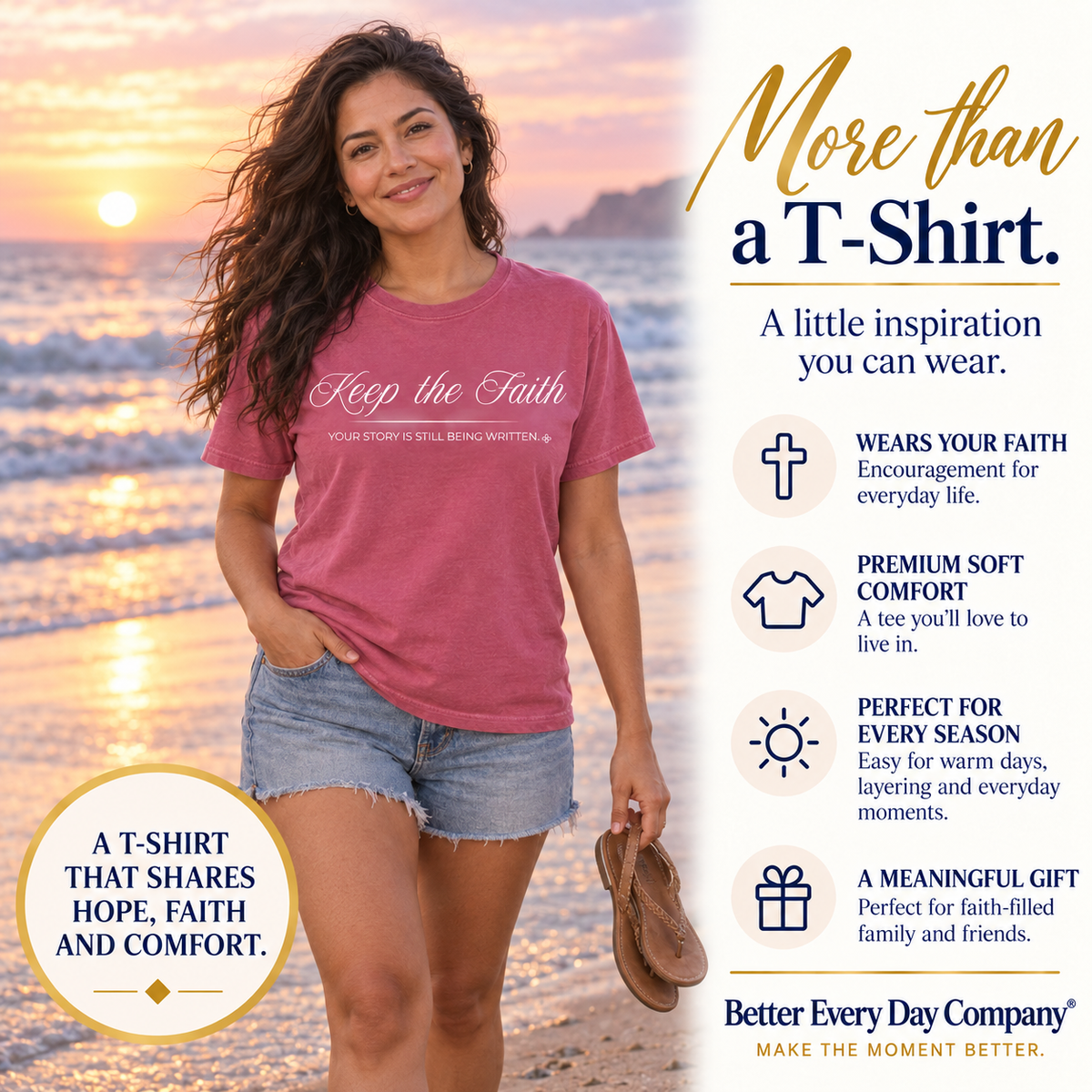 Keep the Faith T-Shirt | Your Story Is Still Being Written | Comfort Colors Faith Tee
