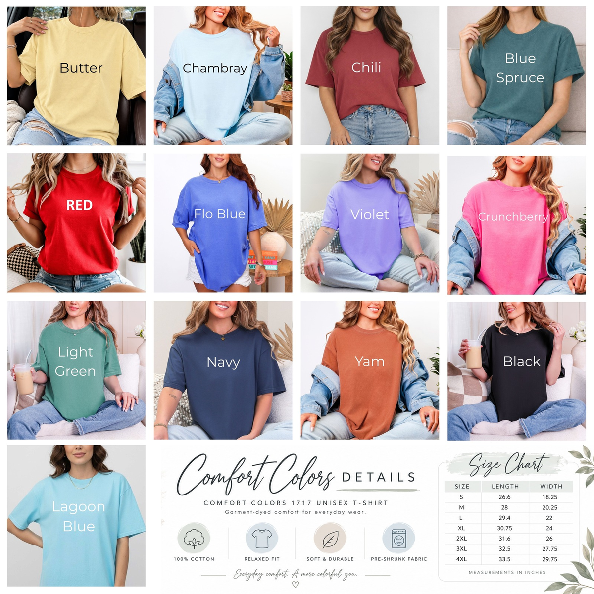 Blessed Grateful Faithful T-Shirt | In Every Season | Comfort Colors Faith Tee