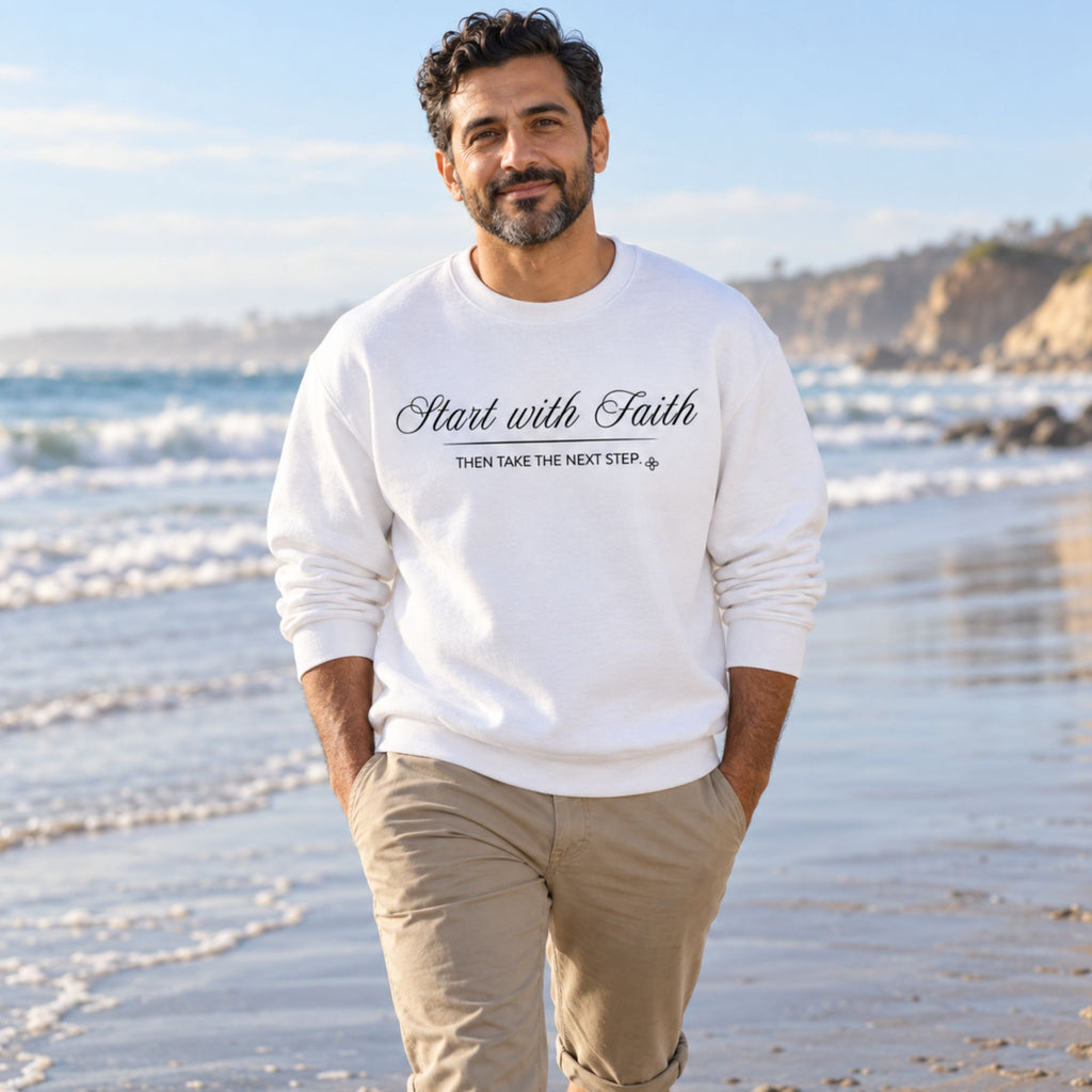 Start with Faith Sweatshirt | Then Take The Next Step | Faith Crewneck
