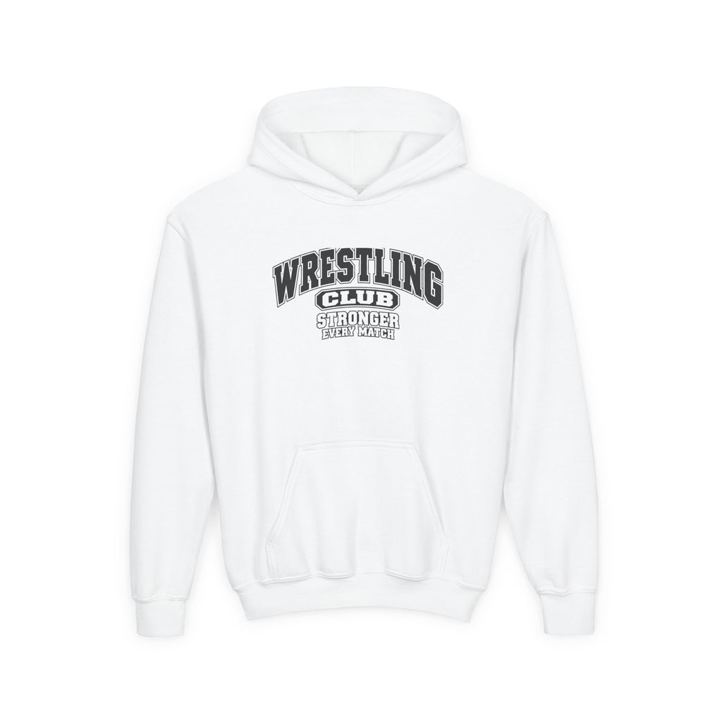 Wrestling Club Youth Hoodie | Stronger Every Match | Kids Wrestling Youth Hoodie