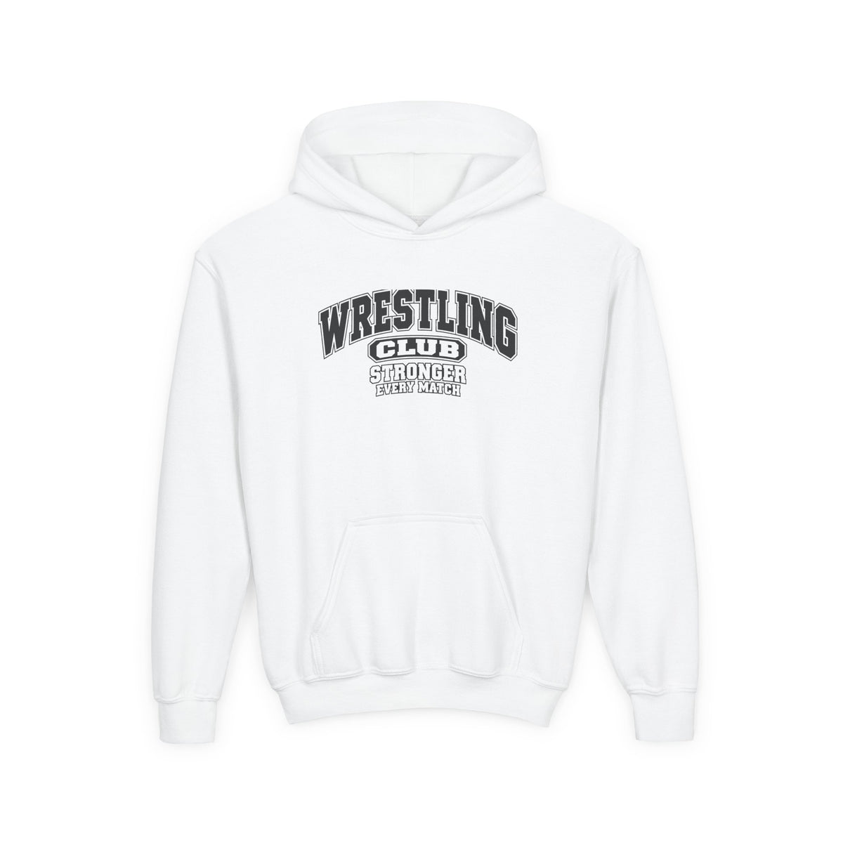 Wrestling Club Youth Hoodie | Stronger Every Match | Kids Wrestling Youth Hoodie