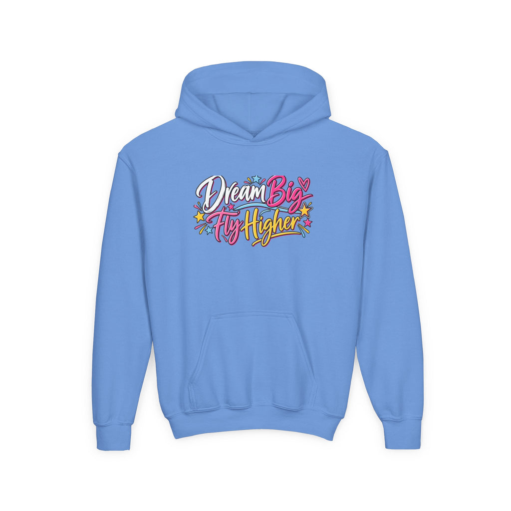 Dream Big Fly Higher Youth Hoodie | Gymnast Gift | Girls Gymnastics Youth Hoodie