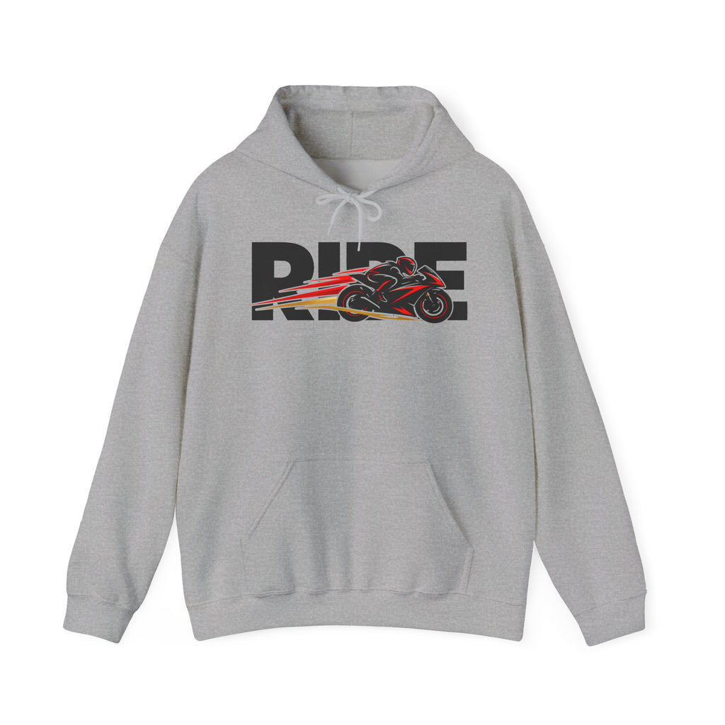 RIDE Sport Bike Hoodie | Sport Bike Rider Graphic | Gildan Hoodie