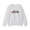 Faster Every Day Dirt Bike Checkered Flag Logo Sweatshirt | Motocross Gift | Gildan Crewneck Sweatshirt