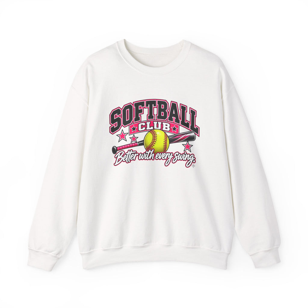 Softball Club Sweatshirt | Better With Every Swing | Softball Gildan Crewneck