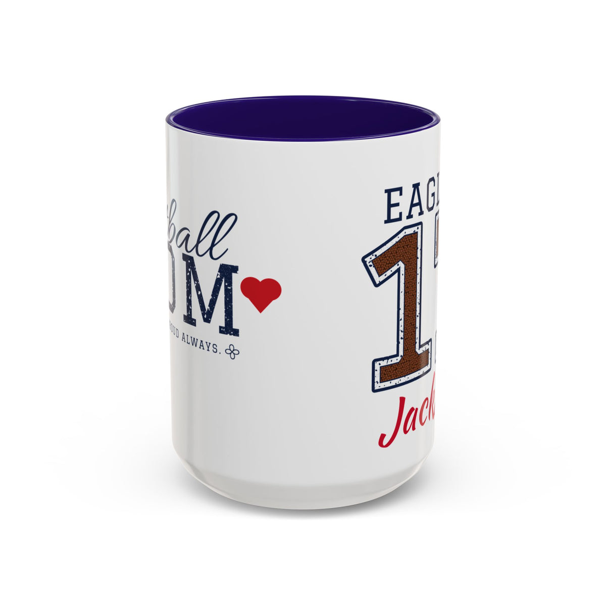 Personalized Football Mom Mug - Proud Today. Proud Always. | Custom Team Name, Number & Player Name | Football Dad, Grandma Gift | 15 oz