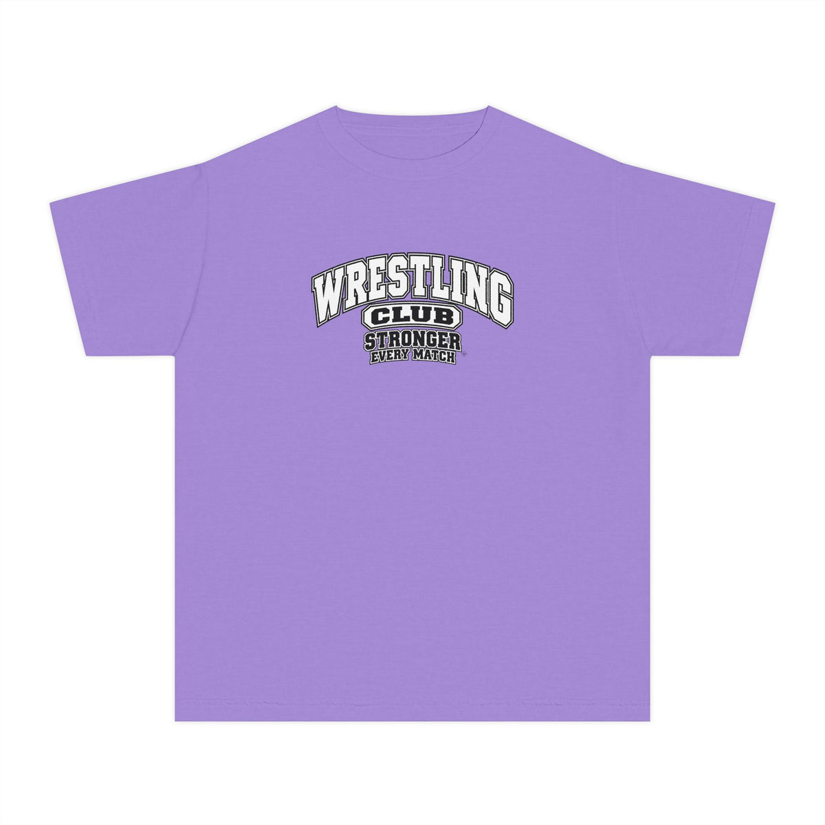 Wrestling Club Youth T-Shirt | Stronger Every Match | Kids Wrestling Comfort Colors Youth Tee