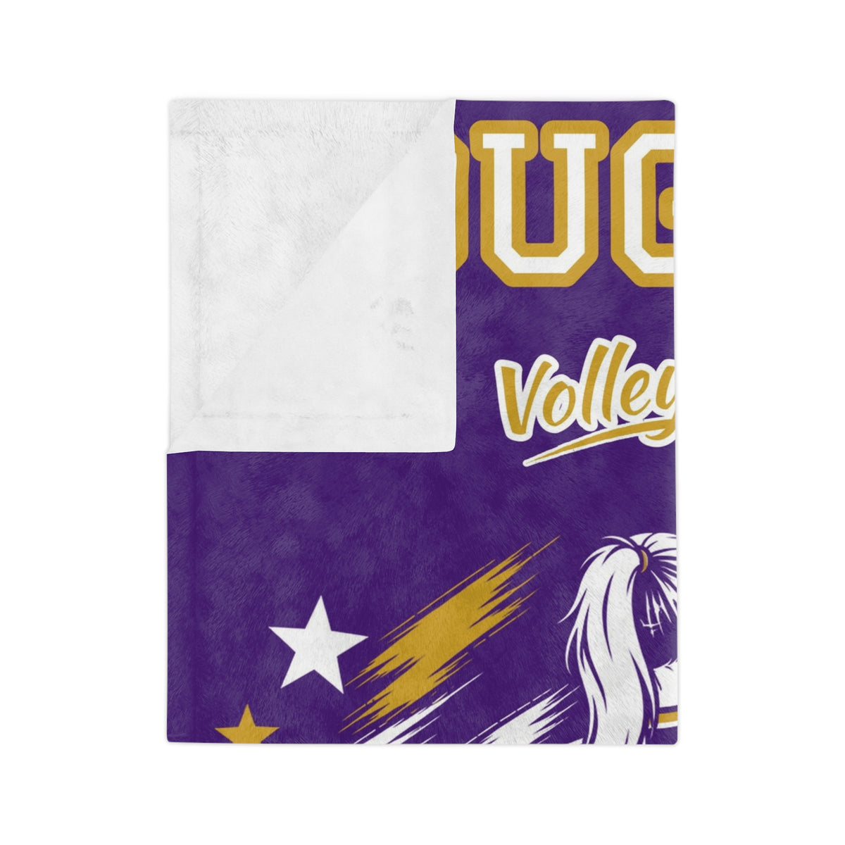 Personalized Volleyball Blanket - Player Spotlight Design | Custom Team Name, Number & Player Name | 2 Styles, Your Team Colors | Plush Throw