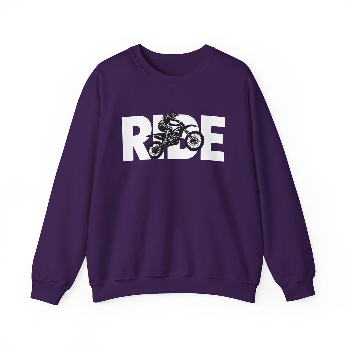 RIDE Dirt Bike Sweatshirt | Dirt Bike Rider Graphic | Gildan Crewneck