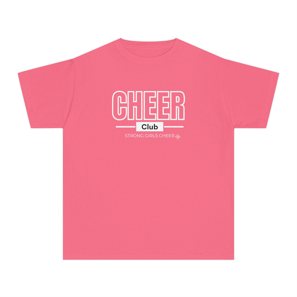 Cheer Club Youth T-Shirt | Strong Girls Cheer | Girls Cheer Comfort Colors Youth Tee