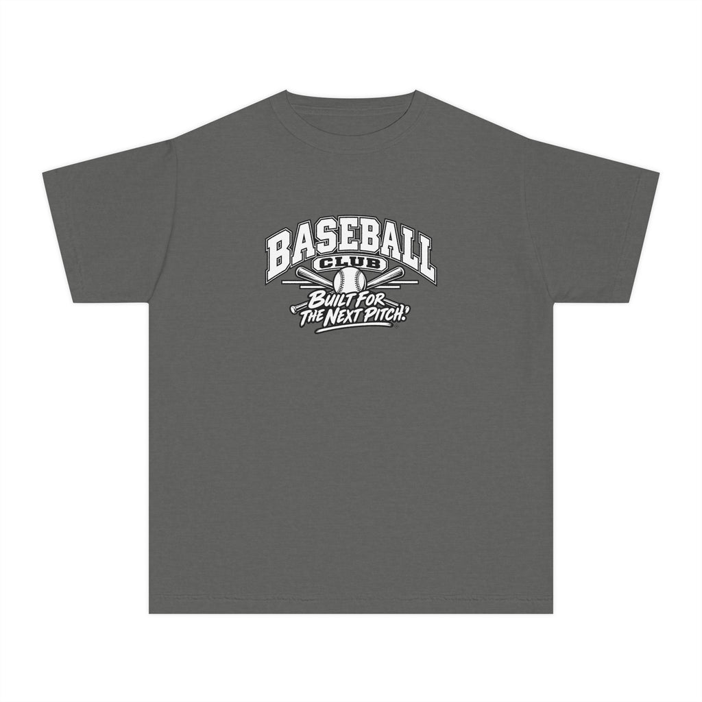 Baseball Club Youth T-Shirt | Built for the Next Pitch | Kids Baseball Comfort Colors Youth Tee