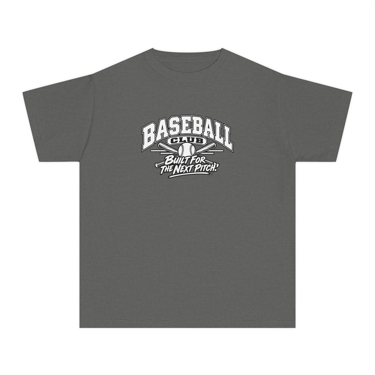 Baseball Club Youth T-Shirt | Built for the Next Pitch | Kids Baseball Comfort Colors Youth Tee