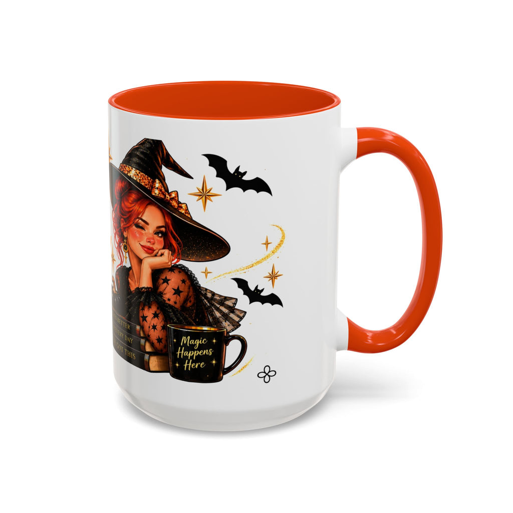 Halloween Mug, Cute 15oz Fall Coffee Mug, Funny Spooky Halloween Gift | DON'T BE AFRAID TO BECOME MORE, Inspirational Mug