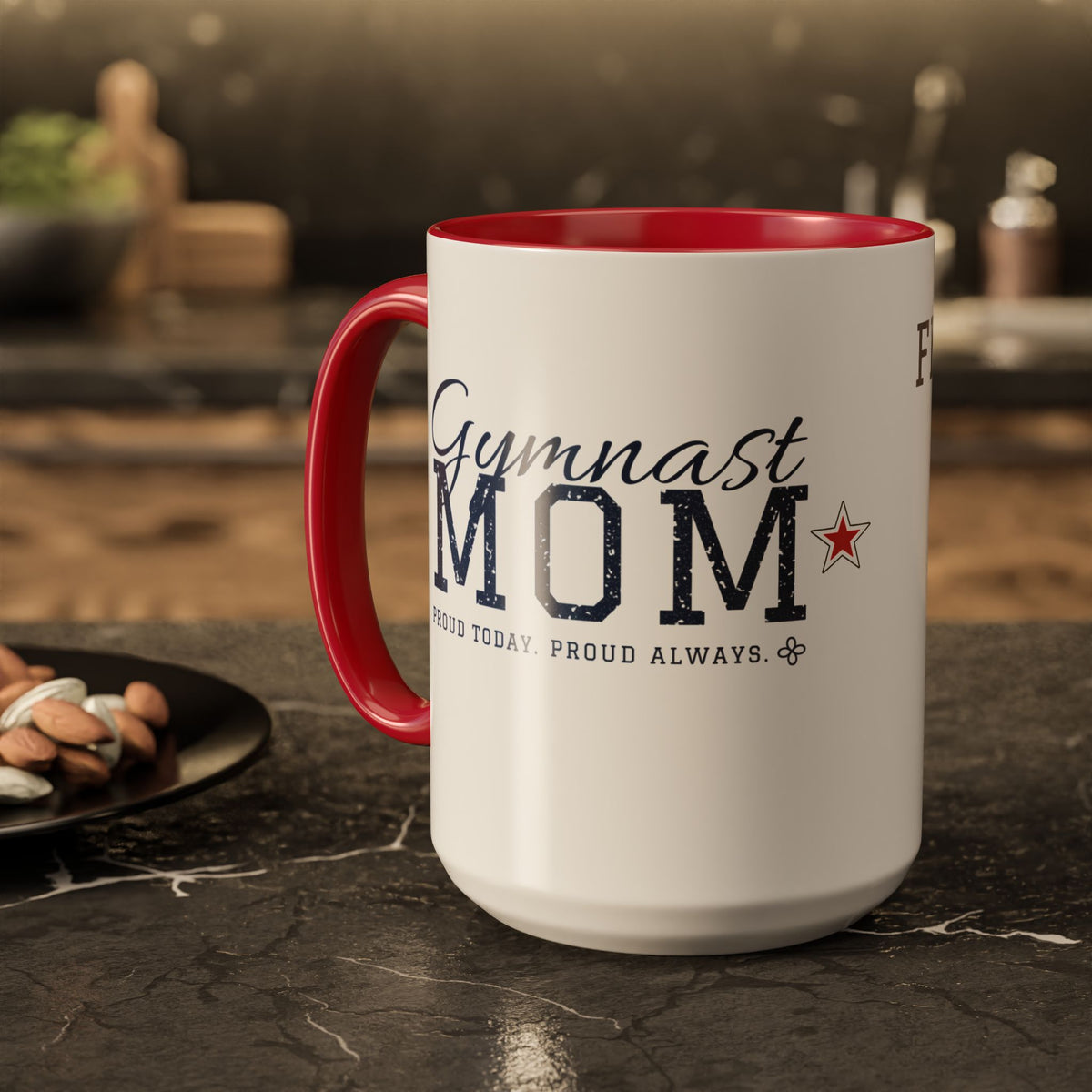 Personalized Gymnastics Mom Mug - Proud Today. Proud Always. | Custom Team Name & Gymnast Name | Gymnastics Dad, Grandma Gift | 15 oz