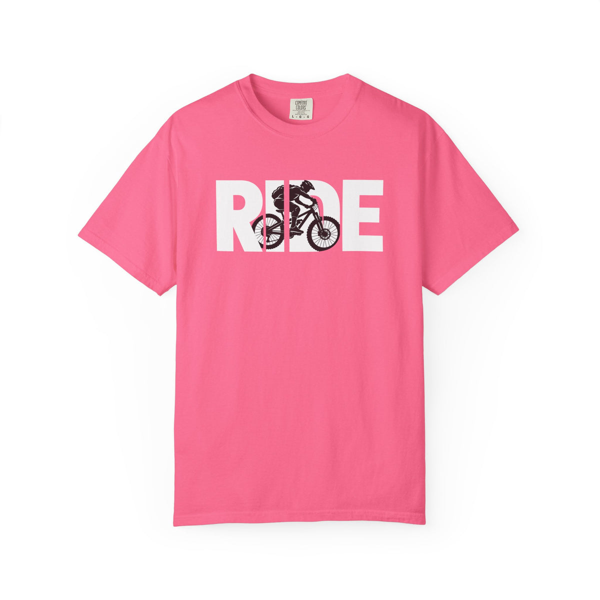 RIDE Mountain Bike T-Shirt | Mountain Biker Graphic | Comfort Colors Tee