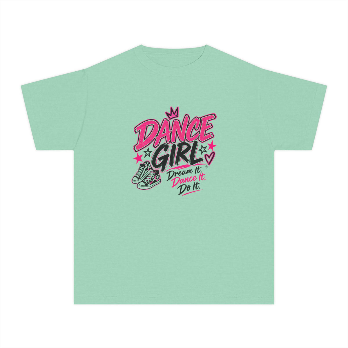Dance Girl Youth T-Shirt | Dream It, Dance It, Do It | Girls Dance Comfort Colors Youth Tee