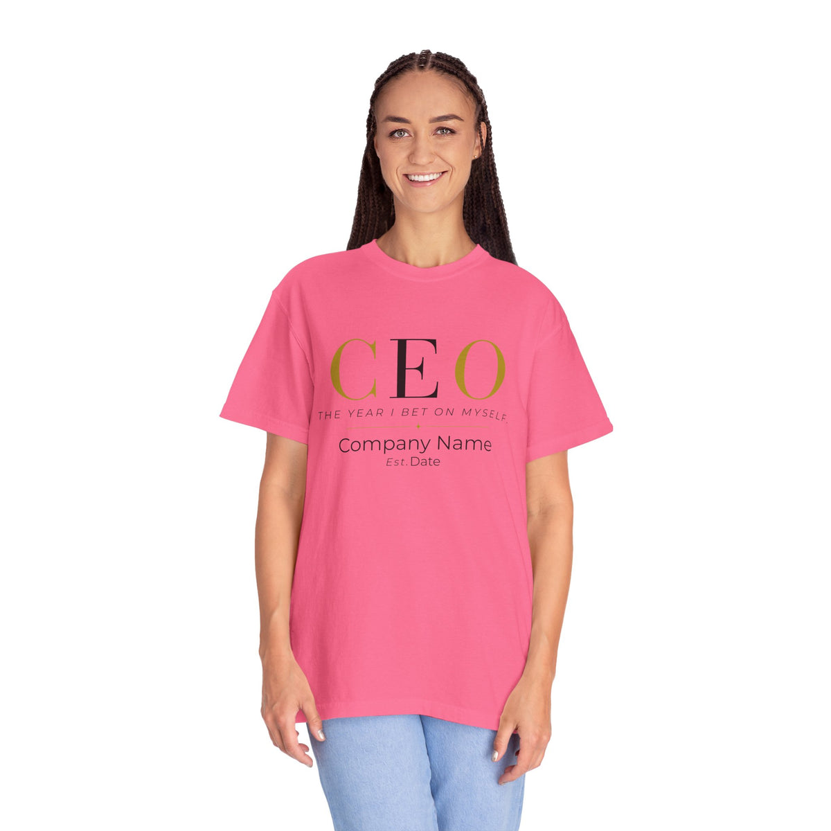 Personalized CEO T-shirt - Custom Business Owner Tee - Business Gift - The Year I Bet On Myself