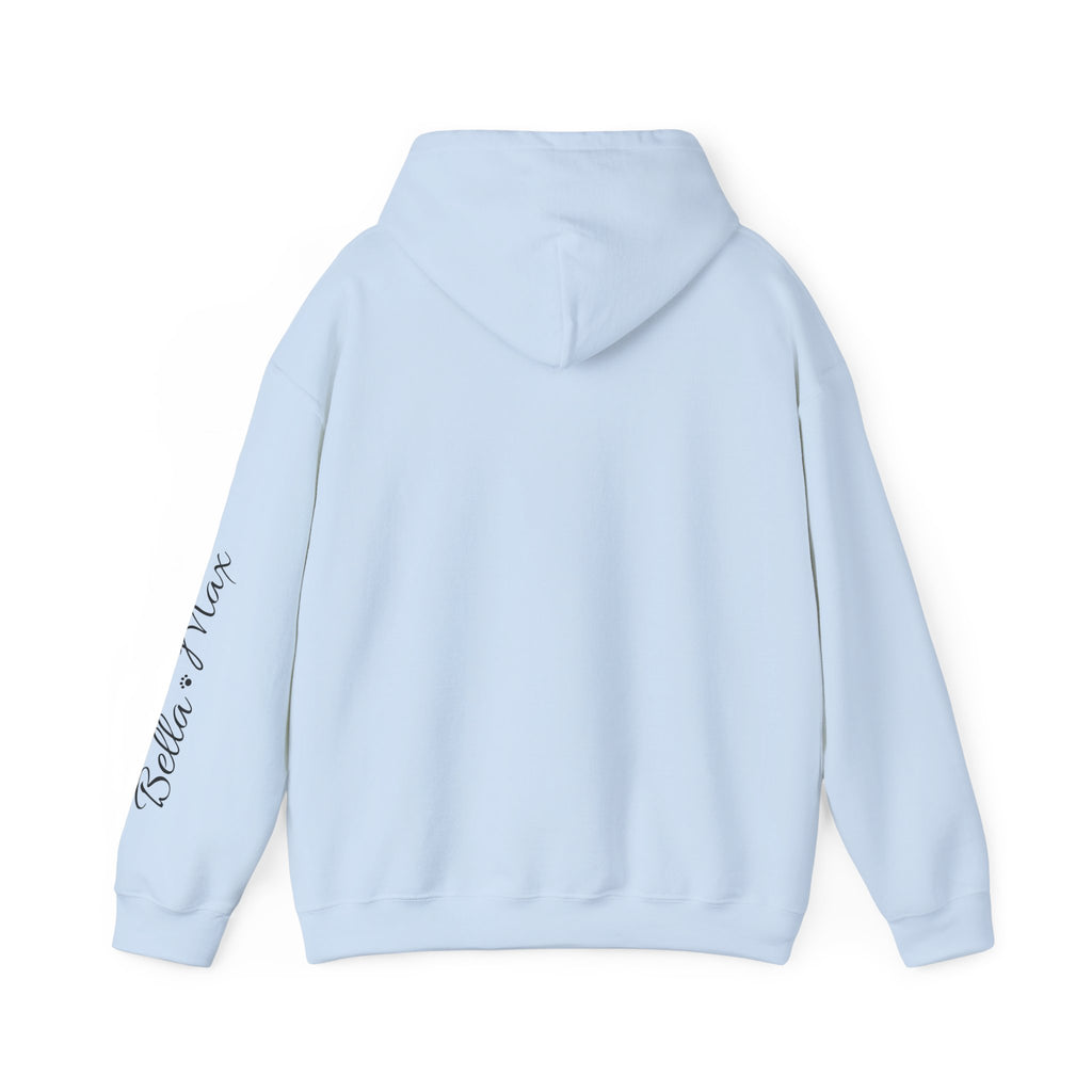 Personalized Cat Mama Hoodie - Loved Better Every Day | Pet Names on Sleeve | Choose Your Style | Custom Cat Mom Gift | Gildan Hoodie