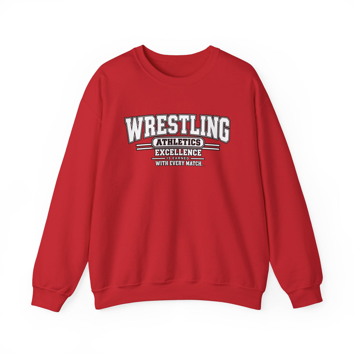 Wrestling Athletics Sweatshirt | Excellence Is Earned With Every Match | Wrestling Gildan Crewneck
