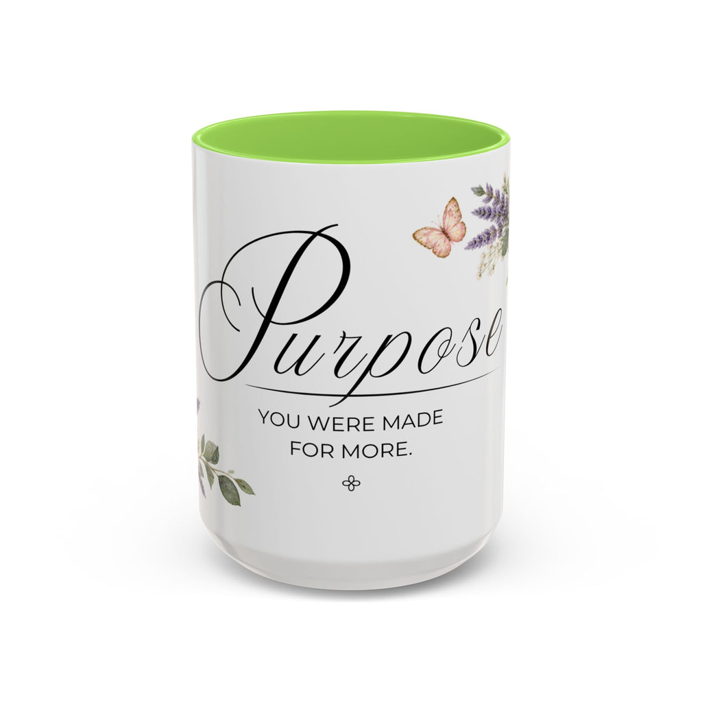 Purpose Coffee Mug 15oz | You Were Made For More | Floral Christian Mug