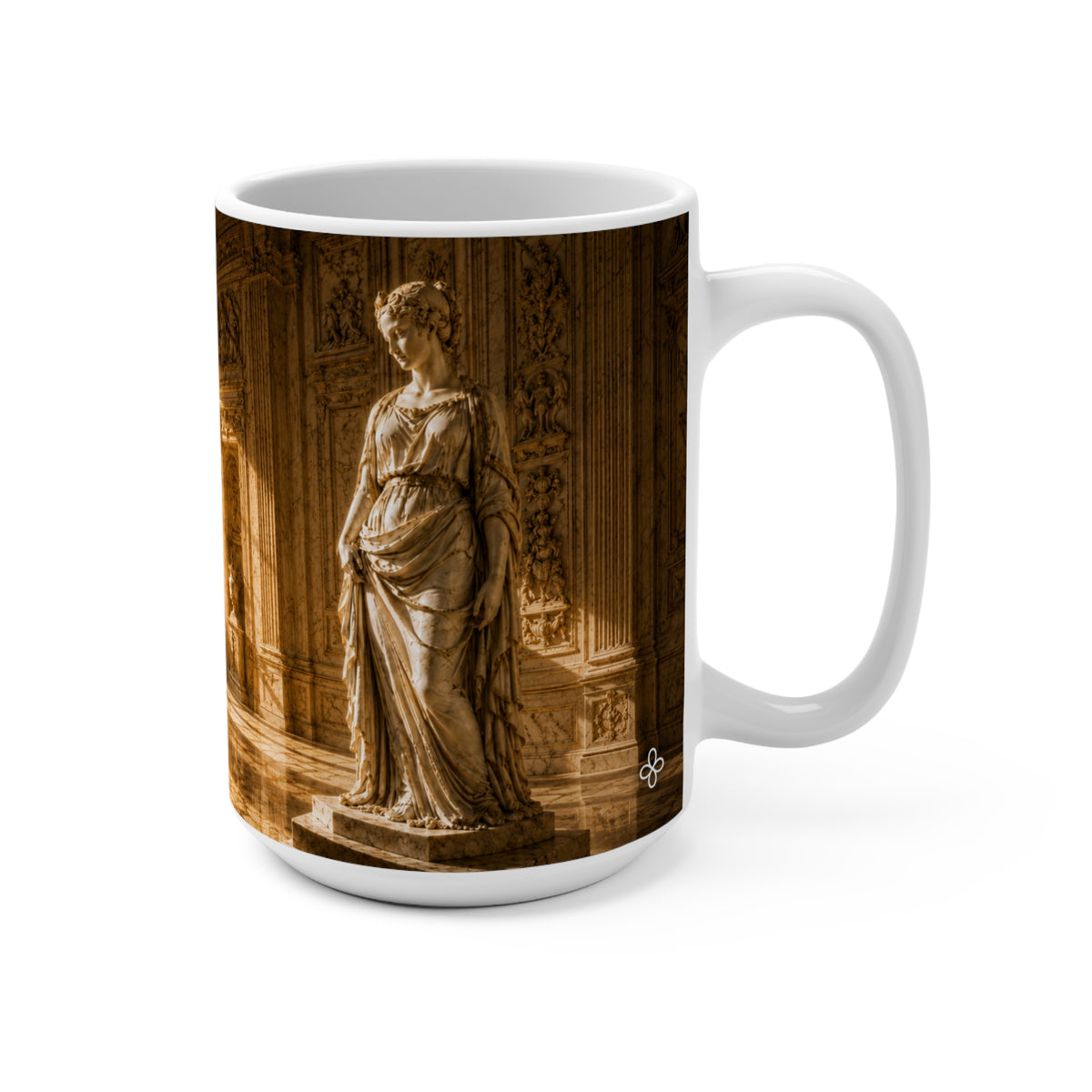 Masterpiece - Greatness Is Created One Choice at a Time - Greek Sculpture - 15 oz Inspirational Marble Statue Mug, Coffee Cup