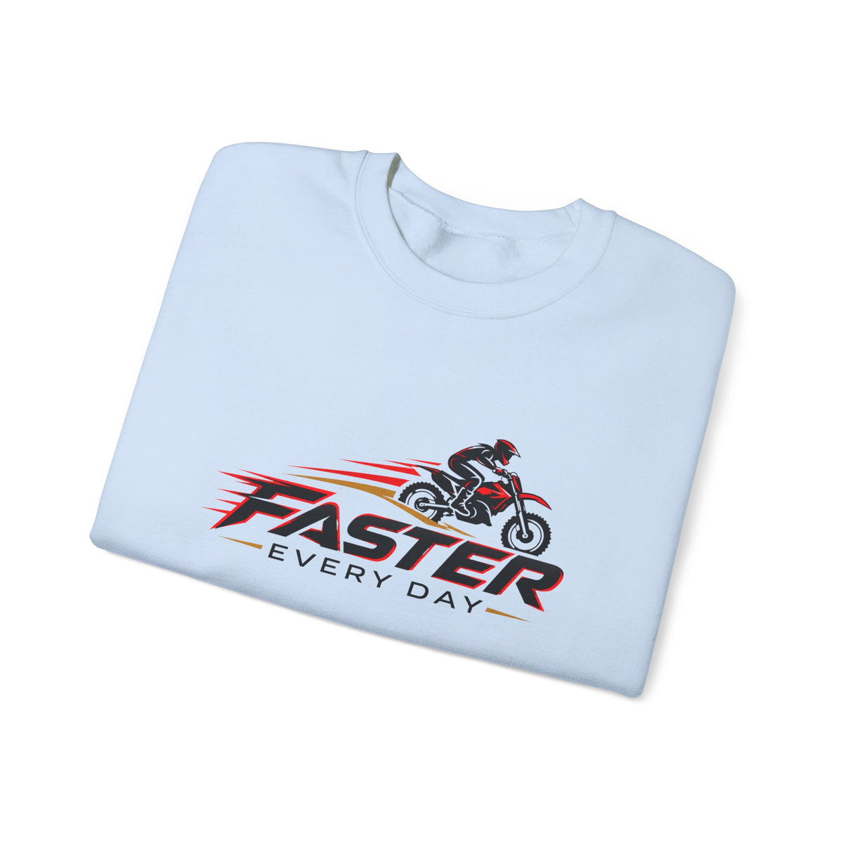 Faster Every Day Dirt Bike Logo Sweatshirt | Motocross Gift | Gildan Crewneck Sweatshirt