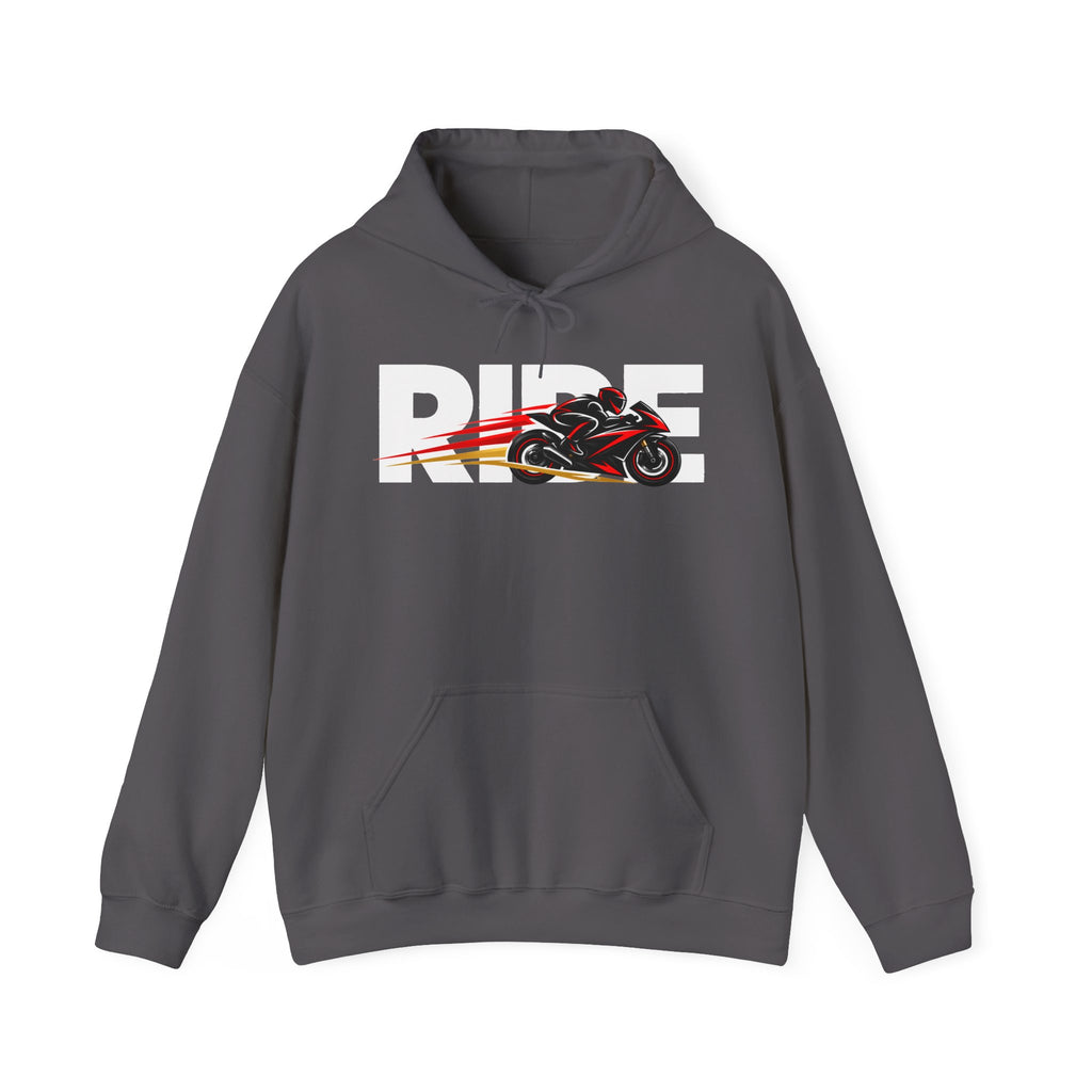 RIDE Sport Bike Hoodie | Sport Bike Rider Graphic | Gildan Hoodie