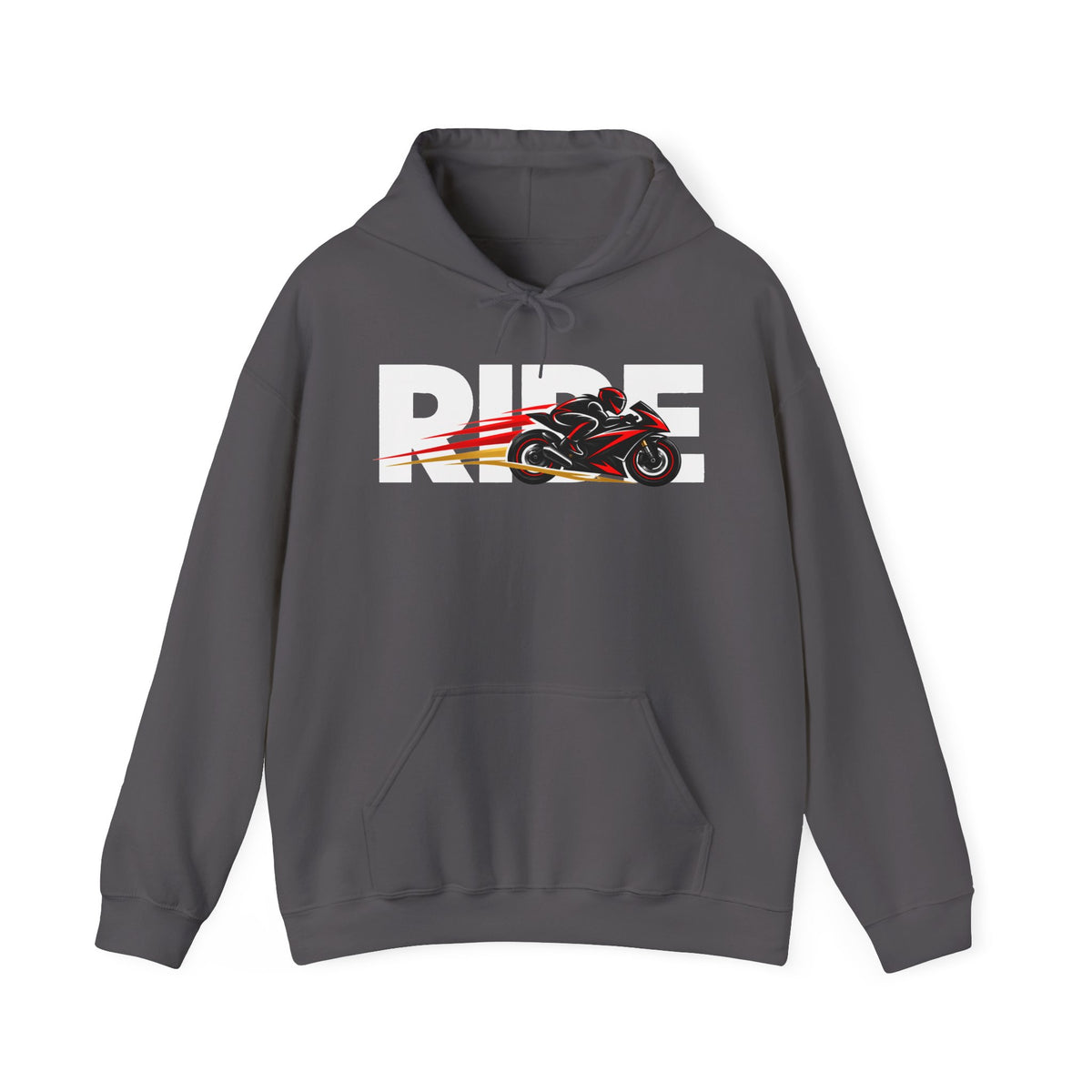 RIDE Sport Bike Hoodie | Sport Bike Rider Graphic | Gildan Hoodie
