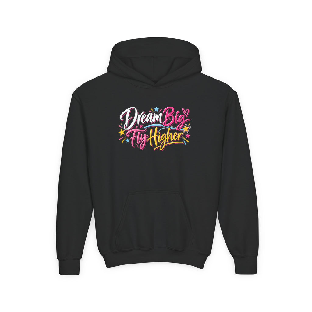 Dream Big Fly Higher Youth Hoodie | Gymnast Gift | Girls Gymnastics Youth Hoodie