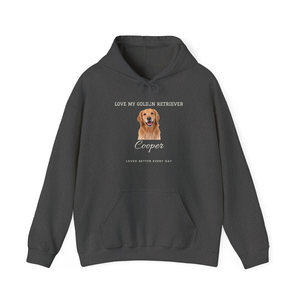 Custom Pet Photo Hoodie - Loved Better Every Day | Your Dog or Cat Photo & Name | Love My Pack | Rescue Mama | Gildan Hoodie