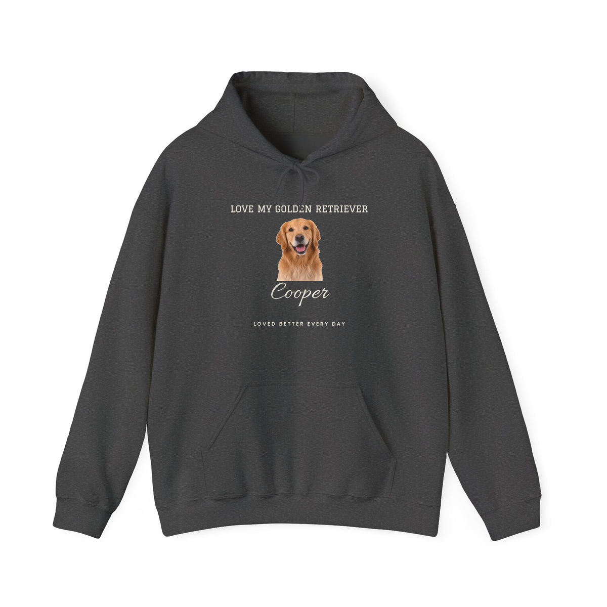 Custom Pet Photo Hoodie - Loved Better Every Day | Your Dog or Cat Photo & Name | Love My Pack | Rescue Mama | Gildan Hoodie