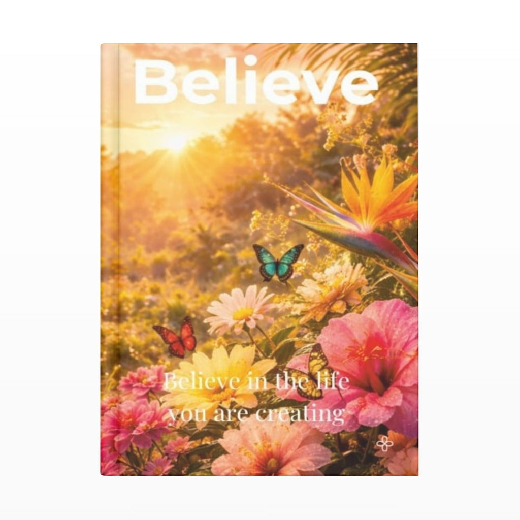 Believe, Inspirational Journal, 6"x9" College Ruled Motivational Blank Notebook, Paperback, Hardcover and Spiral Bound