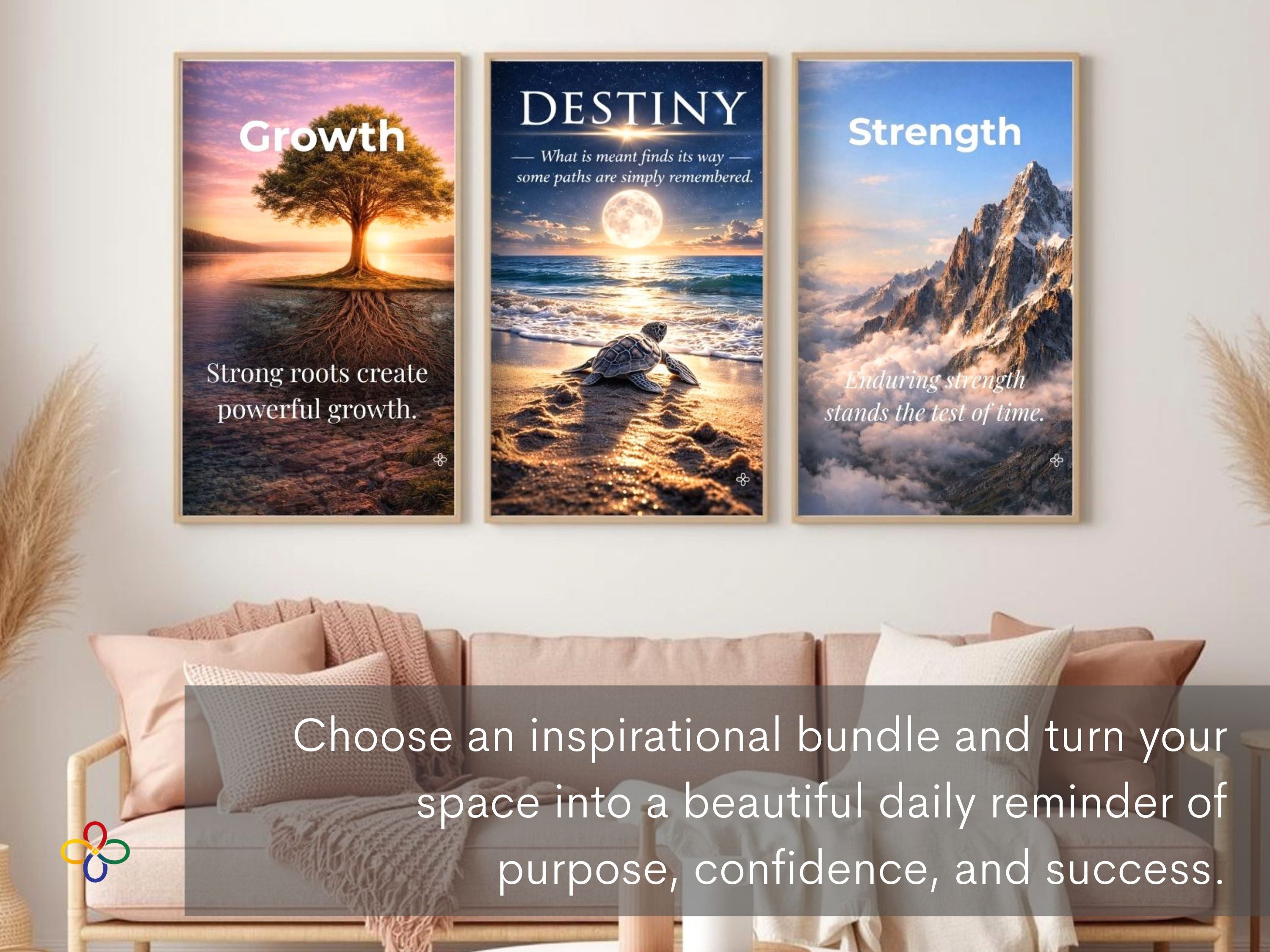 Destiny Inspirational Sea Turtle Beach Print, Quote Poster, Motivational Ocean Wall Art (Digital Download) Wallart