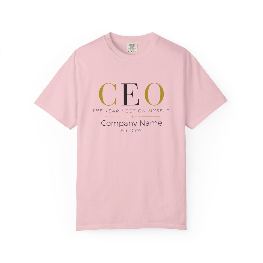 Personalized CEO T-shirt - Custom Business Owner Tee - Business Gift - The Year I Bet On Myself