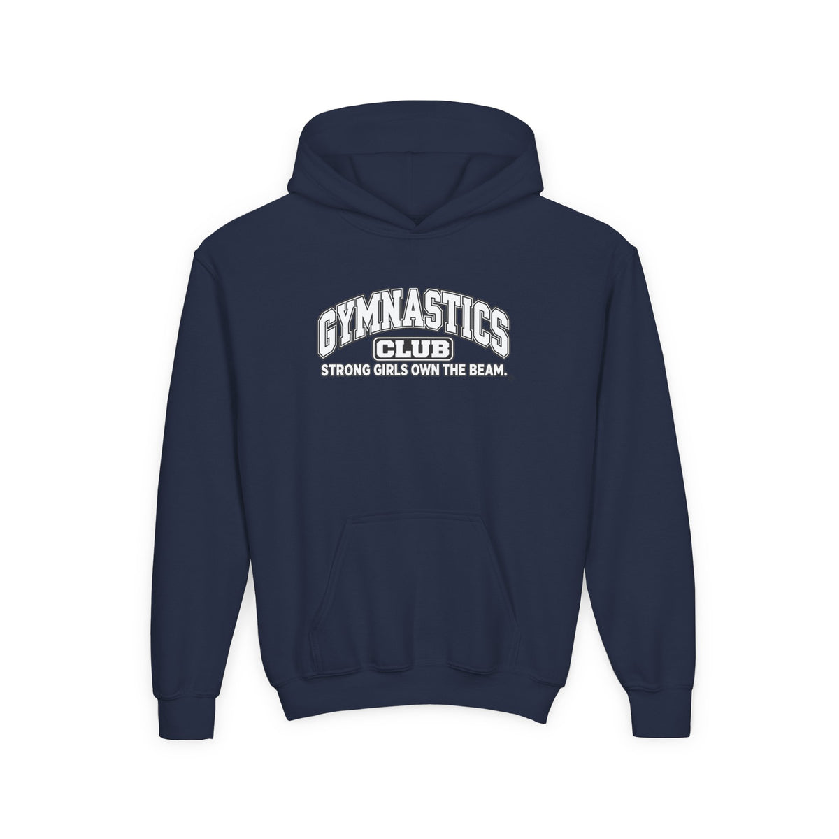 Gymnastics Club Youth Hoodie | Strong Girls Own the Beam | Girls Gymnastics Youth Hoodie
