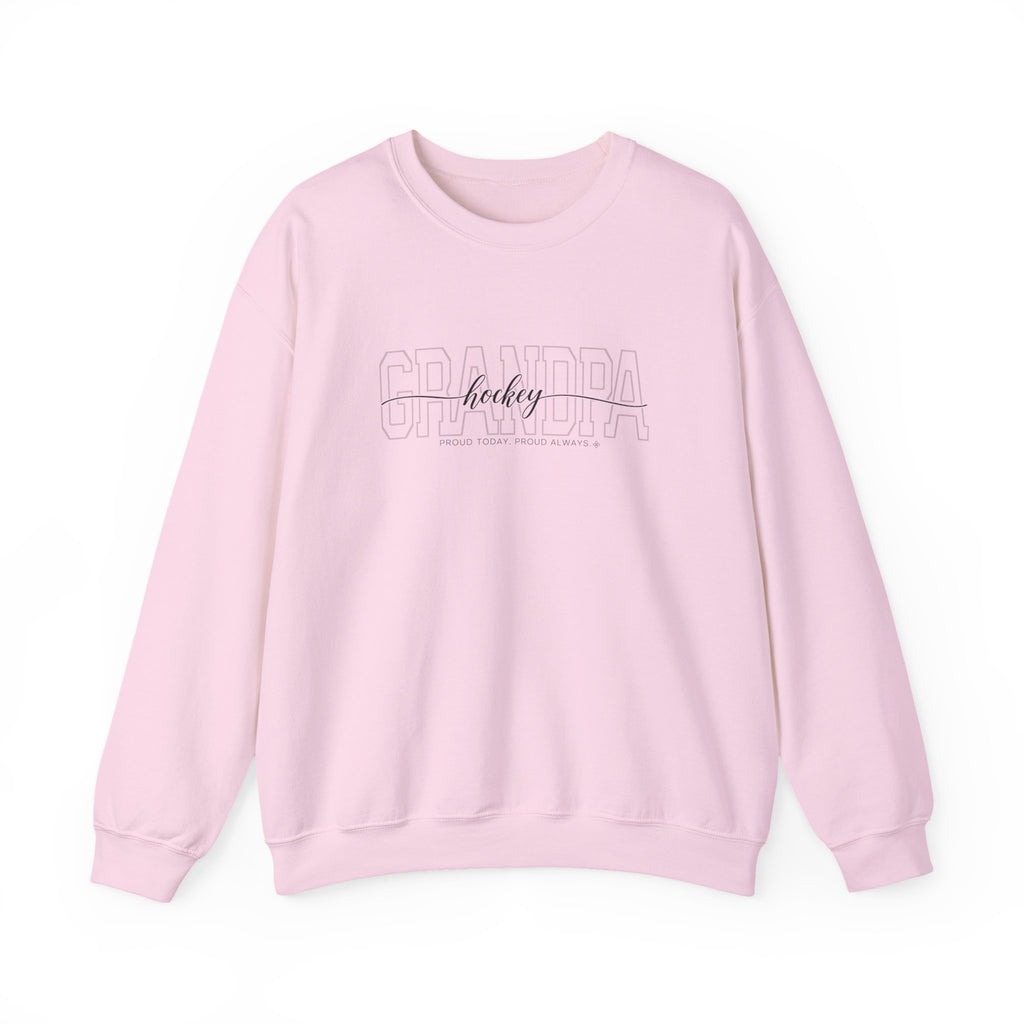 Hockey Grandpa Sweatshirt - Proud Today. Proud Always. | Choose Your Team Color | Gildan Crewneck