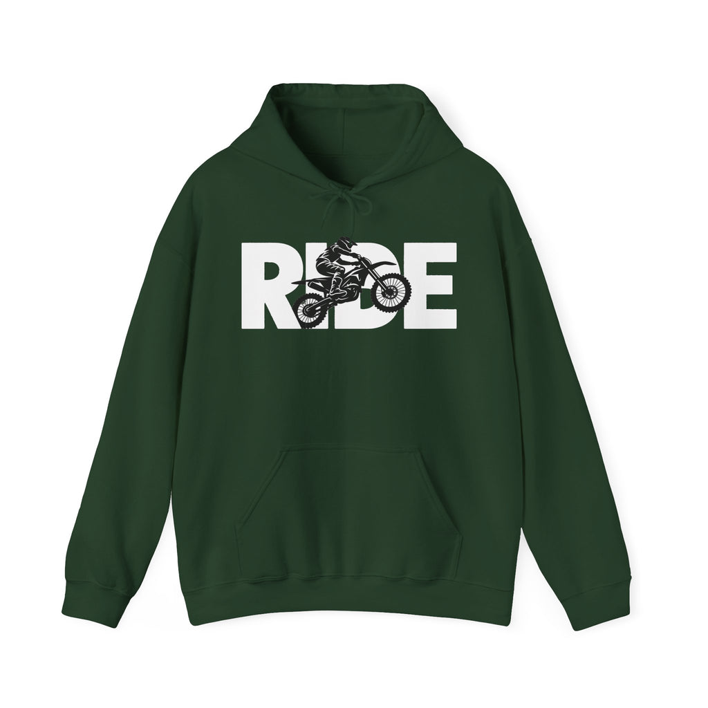 RIDE Dirt Bike Hoodie | Dirt Bike Rider Graphic | Gildan Hoodie