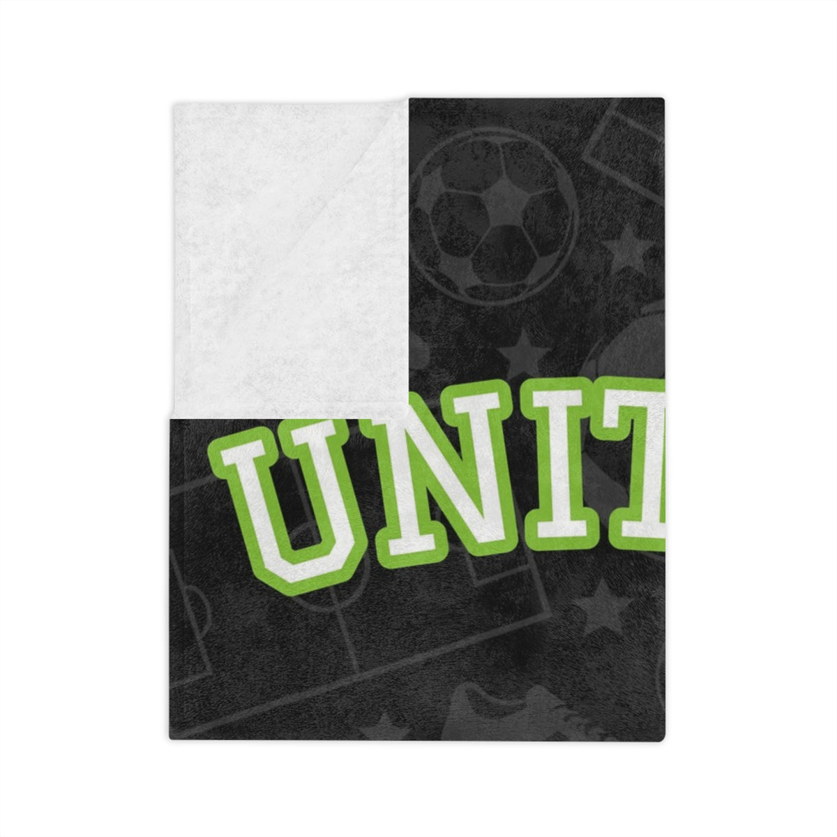 Personalized Soccer Blanket - Varsity Split Design | Custom Team Name, Number or Class Year & Player Name | Soccer Player, Senior Night Gift | Plush Throw