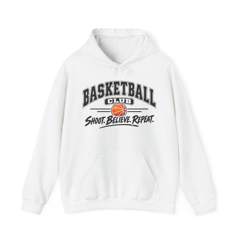 Basketball Club Hoodie | Shoot, Believe, Repeat | Basketball Gildan Hoodie