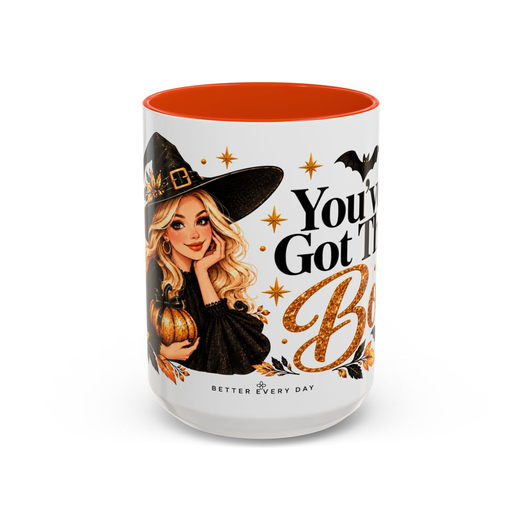 Halloween Mug, Cute 15oz Fall Coffee Mug, Funny Spooky Halloween Gift | YOU'VE GO THIS BOO, Inspirational Mug