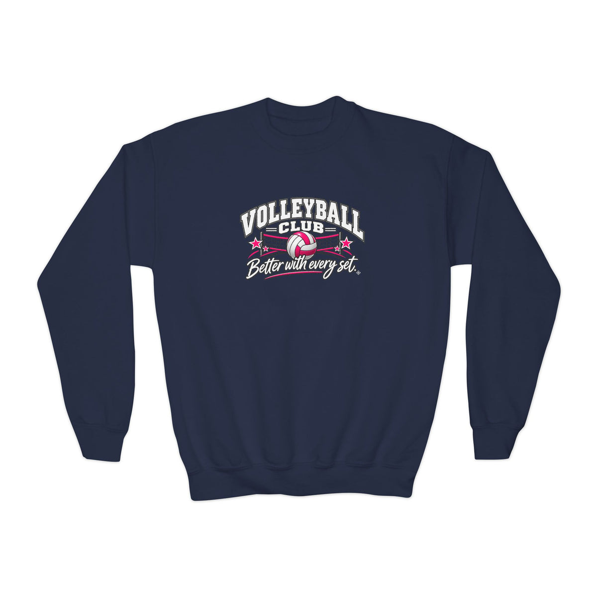 Volleyball Club Youth Sweatshirt | Better With Every Set | Girls Volleyball Youth Crewneck