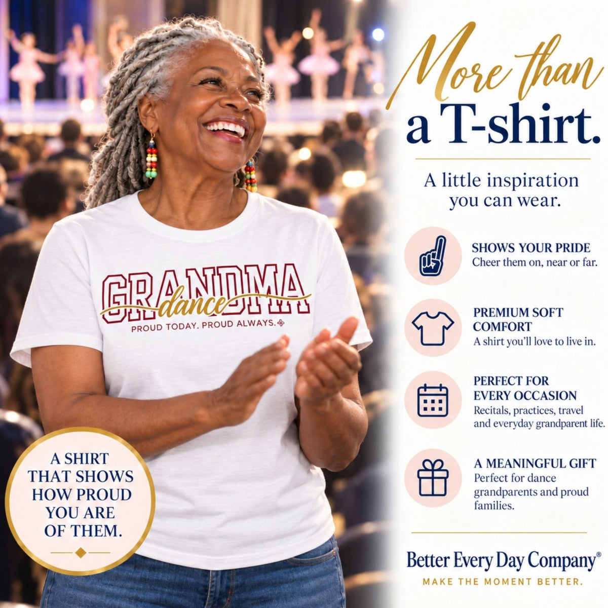 Dance Grandma Shirt - Proud Today. Proud Always. | Choose Your Team Color | Comfort Colors Tee