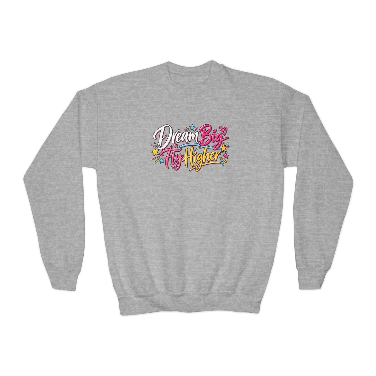 Dream Big Fly Higher Youth Sweatshirt | Gymnast Gift | Girls Gymnastics Youth Crewneck