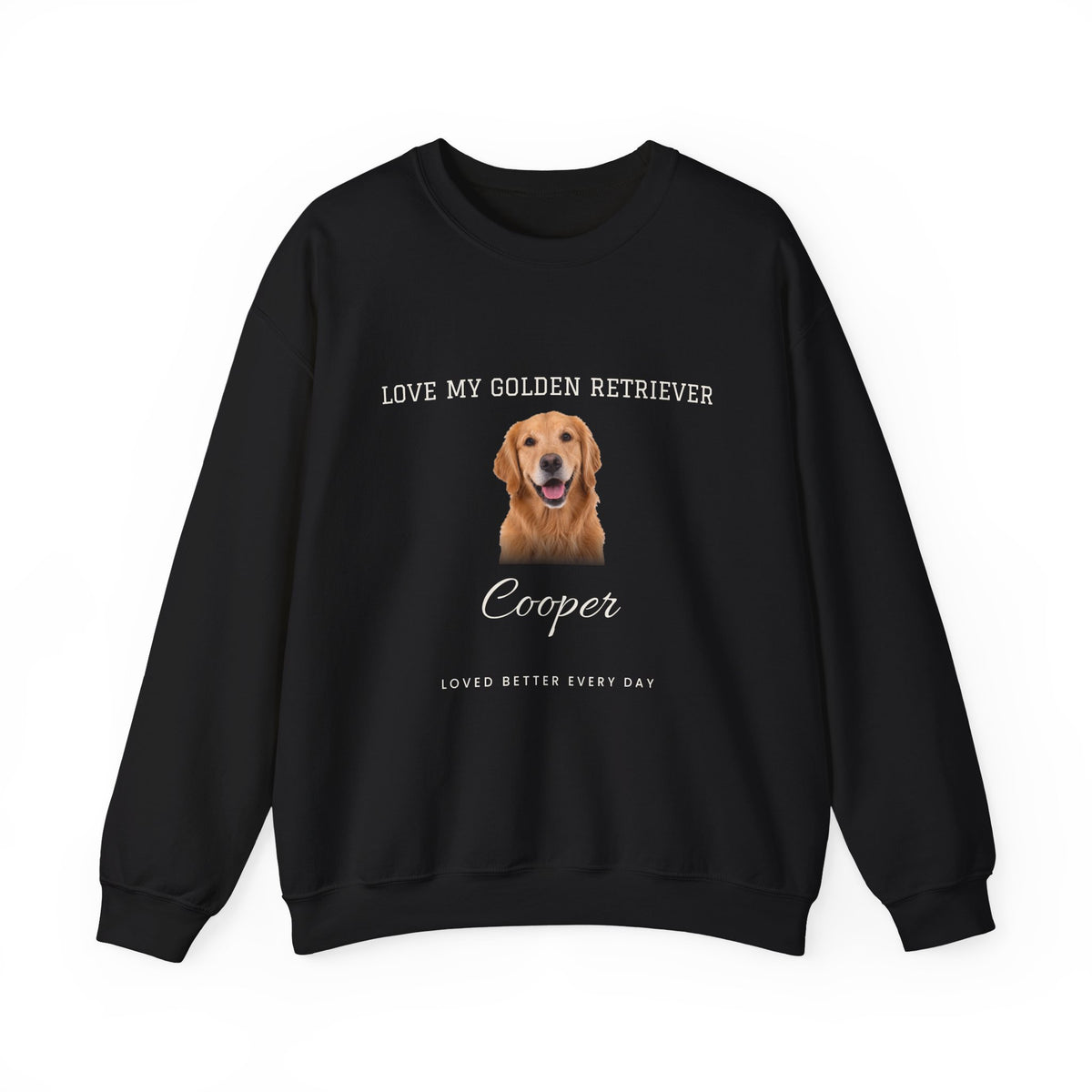 Custom Pet Photo Sweatshirt - Loved Better Every Day | Your Dog or Cat Photo & Name | Love My Pack | Rescue Mama | Gildan Sweatshirt